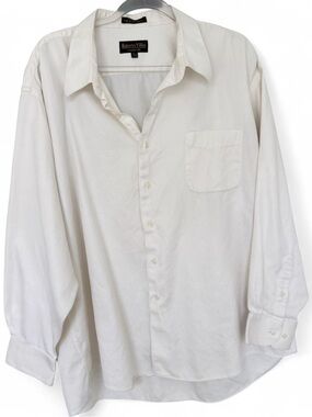 Roberto Villini white button down cotton shirt traditional formal professional
